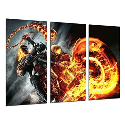 Obrázek Wandbild Ghost Rider, Der Kino, 97 x 62 cm, Holzdruck XXL Format Kunstdruck, ref.26491