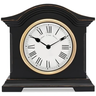 Obrázek Towcester Clock Works Co. Falkenburg krbové hodiny, plast, černá, jednotná velikost