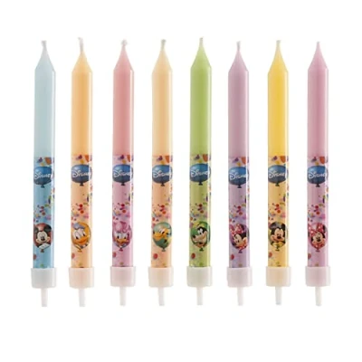 Obrázek Dekora Set von 3D Geburtstagskerzen Mickey &amp; Friends für Kindertorten 8 Kerzen Deko Geburtstagskerze