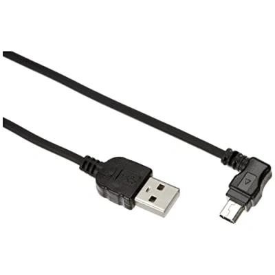 Obrázek System S USB 2. 0 Kabel pro A na Mini B 5 Pin 30 cm úhlový konektor 90 stupňů
