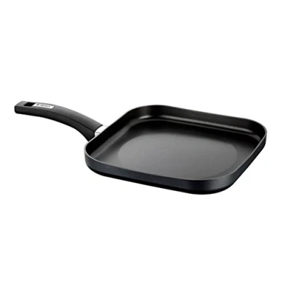 Obrázek MONIX Resistent Plus 28 cm flacher, quadratischer Aluminiumgrill mit Antihaftbeschichtung