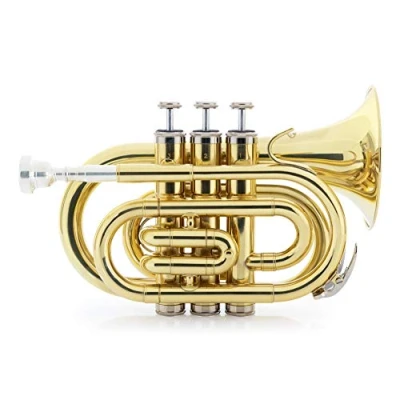 Obrázek Classic Cantabile Brass TT 500 Bb papírová trubka mosaz kapesní lakovaná včetně náústku a kufru