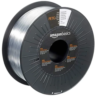 Obrázek Amazon Basics 3D Drucker Filament aus PETG Kunststoff, 1.75 mm, durchscheinend, 1 kg Spule