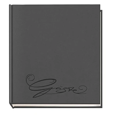 Obrázek VELOFLEX 5420082 Kniha hostů Classic s vyražením pro hosty, 144 stran bílý prázdný papír, 205 x 240 mm, šedá, tmavě šedá