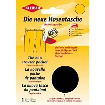 Obrázek Kleiber + Co.GmbH Quick Ersatzhosentasche, Polyester, Schwarz, 23 cm x 18,5