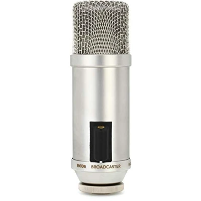 Obrázek RØDE Vysílaný kondenzátorový mikrofon pro podcasting, streamování vysílání, hry, hudební produkci, zpěv a nahrávky nástrojů (stříbrný)