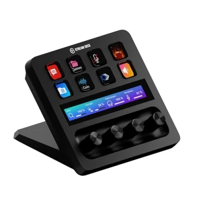 Obrázek Elgato Stream Deck +, audiomix, živá produkce a studiový ovladač pro tvůrce obsahu, streamování, hraní s přizpůsobitelnou dotykovou lištou, otočnými regulátory LCD tlačítky, Mac PC