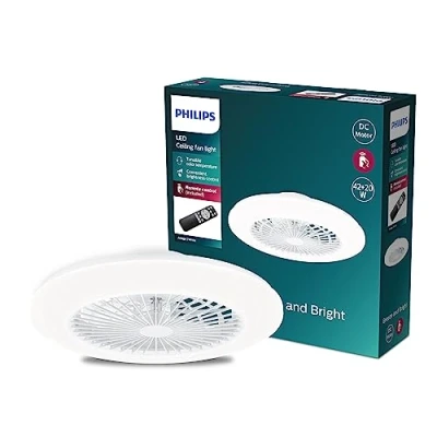 Obrázek Philips stropní ventilátor a LED svítidlo Amigo, 20 W + 40 W, průměr 49 cm, kulaté, vč. dálkového ovládání
