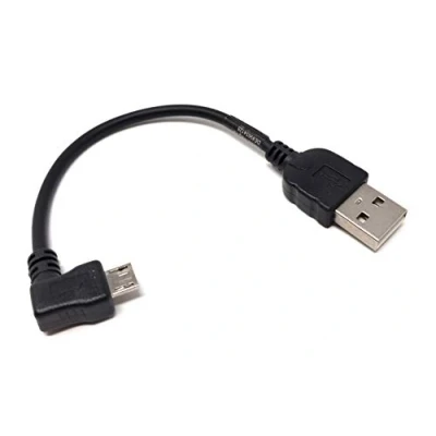 Obrázek System S USB kabel Micro na typ A úhel konektoru 10 cm, 48227338, černý