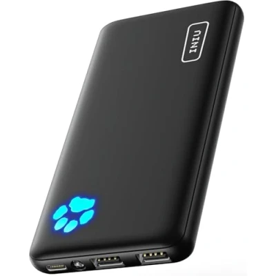 Obrázek INIU Power Bank, Ultra Slim 10000mAh Powerbank Klein Aber Stark, USB C Input &amp; Output, Externe Handyakkus Triple 3A with Flashlight, Kompatibel mit iPhone 16 15 14 13 12 11 X Pro Max Samsung Huawei