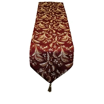 Obrázek Luxury Damask 13 &quot; x 90 burgundská Table Runner by Violet Linen