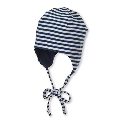Obrázek Sterntaler Baby Jungen Bonnet Reversible M tze, Marine, 45 EU, Námořnická modrá,