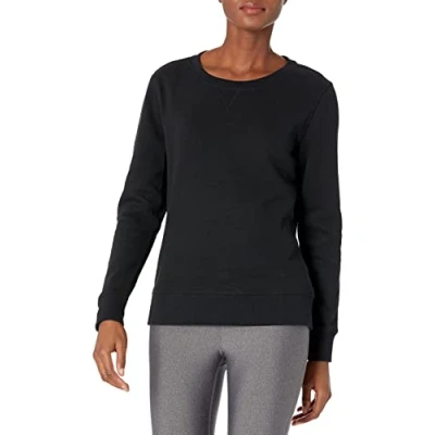 Obrázek Amazon Essentials Dámská mikina z fleecu French Terry s kulatým výstřihem (k dostání v nadměrné velikosti), černý Heide, M