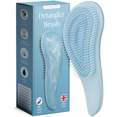 Obrázek Entwirrungsbürste für dickes Haar, lockiges, glattes und natürliches sanfte Damen, Kinder Kleinkinder mit flexiblen Borsten, Lily England Haarbürste nasses