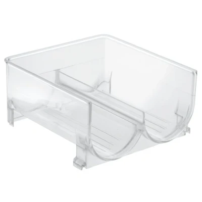 Obrázek iDesign Regál na víno Fridge/Freeze Binz 2 lahve, stohovatelný držák lahví z plastu, průhledný, 20,3 x 10,2 cm
