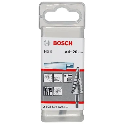 Obrázek Bosch Profesionální stupňovitý vrták HSS s 1/4&quot; šestihranným dříkem (Ø 420 mm, 9 stupňů, příslušenství pro vrtačky)