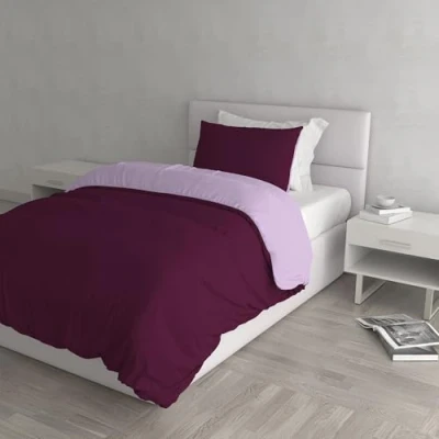Obrázek Italian Bed Linen Natural Color Doubleface povlečení, 100% bavlna, fialová/švestka, jednotlivě