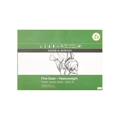 Obrázek Umělecký blok Daler Rowney Fine Grain Eco Heavyweight A2, 100% recyklovaný, bez kyselin, 200 g, 30 listů