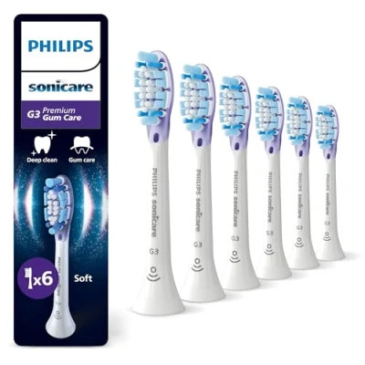 Obrázek Philips Sonicare G3 Premium Gum Care, originální náhradní kartáčkové hlavy, bílé, balení po 6 kusech, HX9056/87