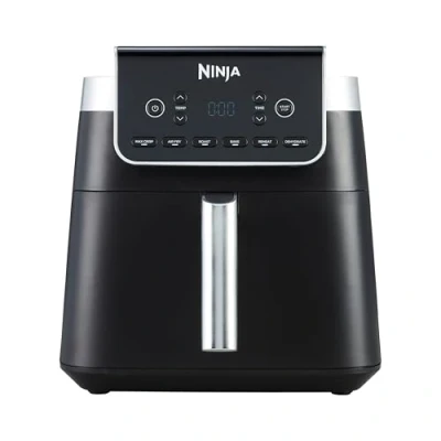 Obrázek Ninja horkovzdušná fritéza Air Fryer MAX PRO, 6,2l fritéza, nepřilnavý povrch, koš vhodný do myčky a mřížková vložka Crisper, bez oleje, digitální, vaření z mražení, šedá, AF180EU