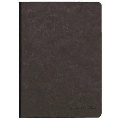 Obrázek Clairefontaine 795431C Heft AgeBag (DIN A5, 96 Blatt, Dot, Leinendesign, 1 Stück) schwarz, 14,8 x 21cm