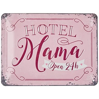 Obrázek Nostalgic Art Retro plechová cedule, 15 x 20 cm, Hotel Mama nápad na dárek pro maminku, z kovu, vintage design