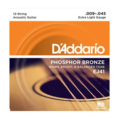 Obrázek D&#039;Addario struny pro westernovou kytaru akustickou EJ41 extra Light, 12 strun, 945 1 kus