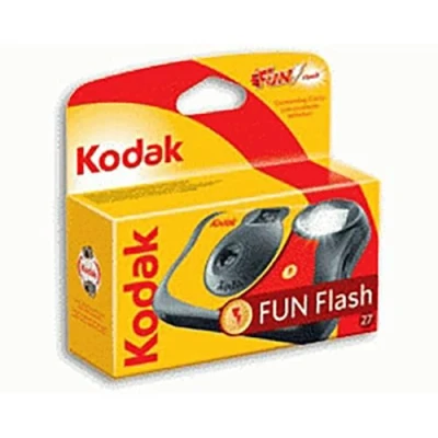 Obrázek Kodak Jednorázová kamera Fun Saver 27+12 3920949 (rozsah 3m blikání, 135 filmových formátů, 800 film senzitivity (ISO), 39 počet obrázků) žlutá/šedá/červená, 35 mm