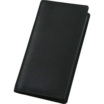 Obrázek Alassio album na vizitky 41009, pouzdro z kvalitní kůže, 120 karet, 20 stran se 6 plastovými pouzdry, kožené černé, cca x 11 1,5 cm