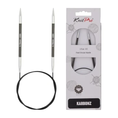Obrázek KnitPro Kulatá pletací jehlice KARBONZ 3,75 mm 40 cm, černá