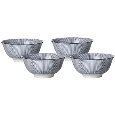 Obrázek Ritzenhoff &amp; Breker Sada misek Royal Makoto, 4dílná, 15,5 cm průměr, 650 ml, porcelánové nádobí, modro bílé, 15,50 x 8