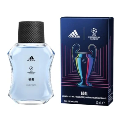 Obrázek adidas UEFA Champions League Goal Edition Eau de Toilette, dlouhodobě svěží, zelená vůně Fougère s přírodními éterickými oleji pro muže, 50 ml