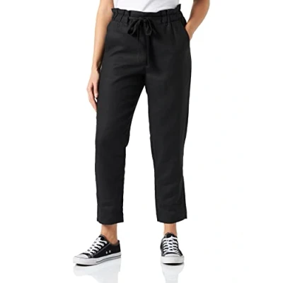 Obrázek Noa Dámské Basic Linen kalhoty, černá (Black 0).,