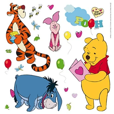 Obrázek AG Design DKS 1087 Disney Medvídek Pú, nálepka na zeď, Papír, Colorful, 30 x cm