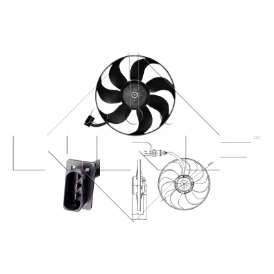 Obrázek NRF 47393 ventilátor, chlazení motoru