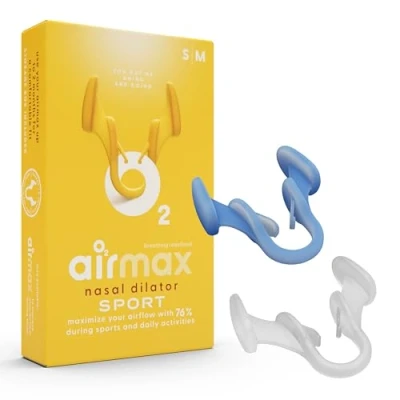 Obrázek Air Max Sport nasenspreizer testpaket Nasendilatator besser atmen 76% mehr Luftstrom 2 Stück in Größen S und M