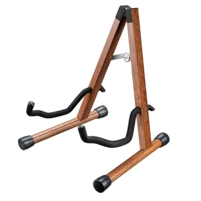 Obrázek LEKATO Gitarrenständer A Frame Holz Bassgitarrenständer mit Schaumstoffpolsterung für Gitarren, Bass, Cello, Banjo, Mandoline, Ukulele