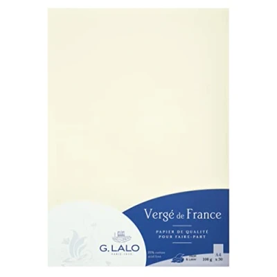 Obrázek G.Lalo 47200L papír Vergé de France (100 g, DIN A4, 21 x 29,7 cm, 50 listů) bílý