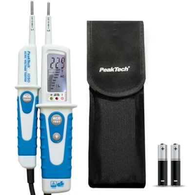 Obrázek PeakTech P 1090 Digitální 2pólový zkoušečka napětí s LCD displejem měřič IP64 ochrana před prachem a stříkající vodou průchodnosti TÜV/GS od 6 690 V, CAT III 690V
