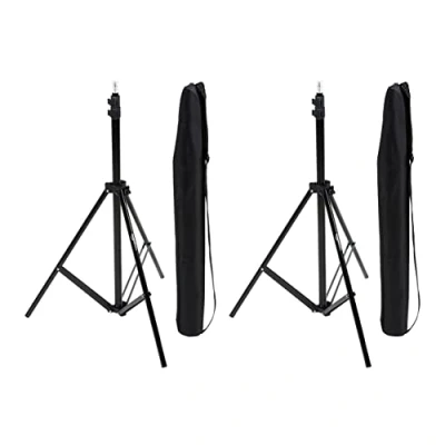 Obrázek Amazon Basics 2dílné balení hliníku 2,04 m stativ pro osvětlení kamery fotografie studia a on Location, 1,22 kg, max. zatížení 3,17 výškově nastavitelný, přenosný, kompaktní uložení černý