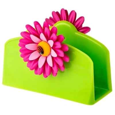 Obrázek &quot;sada&quot; Flower Power &quot;držák ubrousků&quot; &amp; Papír Servitten &quot;s barevnými Body&quot;