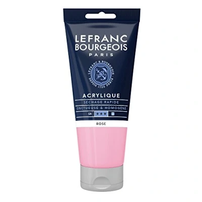 Obrázek Lefranc Bourgeois 300437 Fine akrylová barva růžová, tuba 80 ml, krémová na vodní bázi, rychleschnoucí, stálá světle, voděodolná
