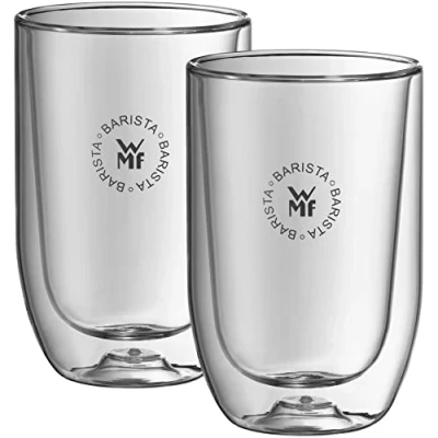 Obrázek WMF Sada sklenic Barista 2dílná, dvě sklenice na latte macchiato dvoustěnné 280 ml, sklo, kávu, hrnek dvoustěnné, odolné vůči teplu vhodné do myčky