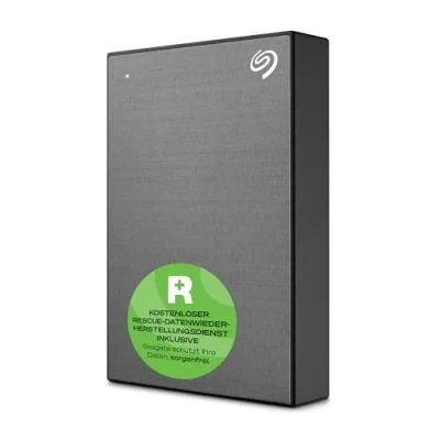 Obrázek Seagate Přenosný externí pevný disk One Touch 4TB, hardwarové šifrování s přístupem hesla, PC, Notebook &amp; Mac, USB 3.0, Space Gray, vč. 2 roky Rescue Service, číslo modelu: STKZ4000404