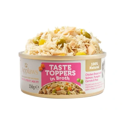 Obrázek Konzerva APPLAWS Dog Taste Toppers Broth kuře s lososem 156g