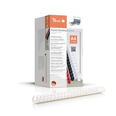 Obrázek Peach Plastový vázací hřbet A4 44 mm 440 listů 50 kusů bílý PB444 01