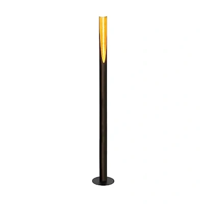Obrázek EGLO stojací lampa Barbotto, rohová lampa, tyčová z kovu v černé a zlaté barvě, objímka GU10, vč. stupacího spínače