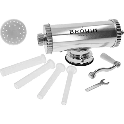 Obrázek BROWIN® Ruční plnicí stroj na klobásy z ušlechtilé oceli 311009 1,5 kg horizontální plnění klobás do kuchyně a restaurací Lis Machine pro domácí