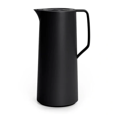 Obrázek Emsa Izolační konvice N41707 Motiva 1 litr plast, rychloupínací uzávěr 12 h horká, 24 studená skleněná baňka Made in Germany severský design černá