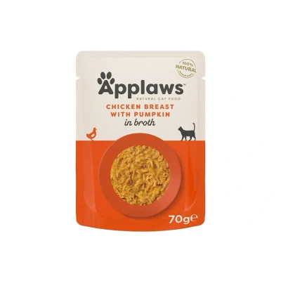 Obrázek Kapsička APPLAWS Cat kuřecí prsa a dýně 70g